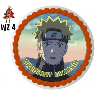 Zestaw Opłatek Na Tort+obwoluta Naruto Uzumaki