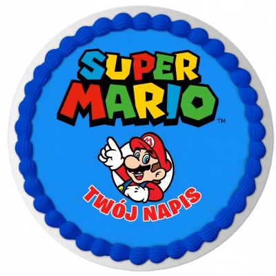 Zestaw Opłatek Na Tort+obwoluta Mario Bros