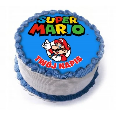 Opłatek Na Tort Mario Bros Super Twój Tekst