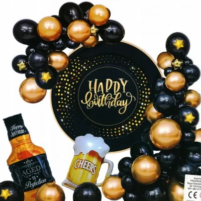 Zestaw Balonów Urodzinowych Urodziny Whisky Okazje