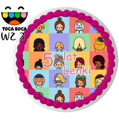 Opłatek Na Tort Toca Boca Life World Urodziny Y5