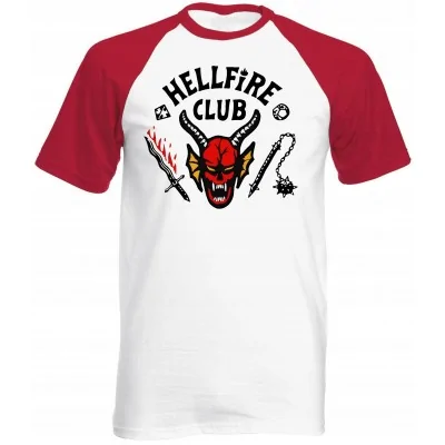 Czerw Koszulka Baseball Damska Hellfire Club Y4