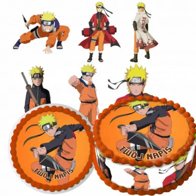Zestaw Postaci Na Tort Naruto Uzumaki 6szt 9cm