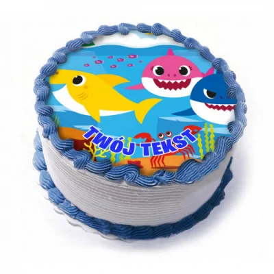 Opłatek Na Tort Baby Sharks Urodziny Twój Tekst