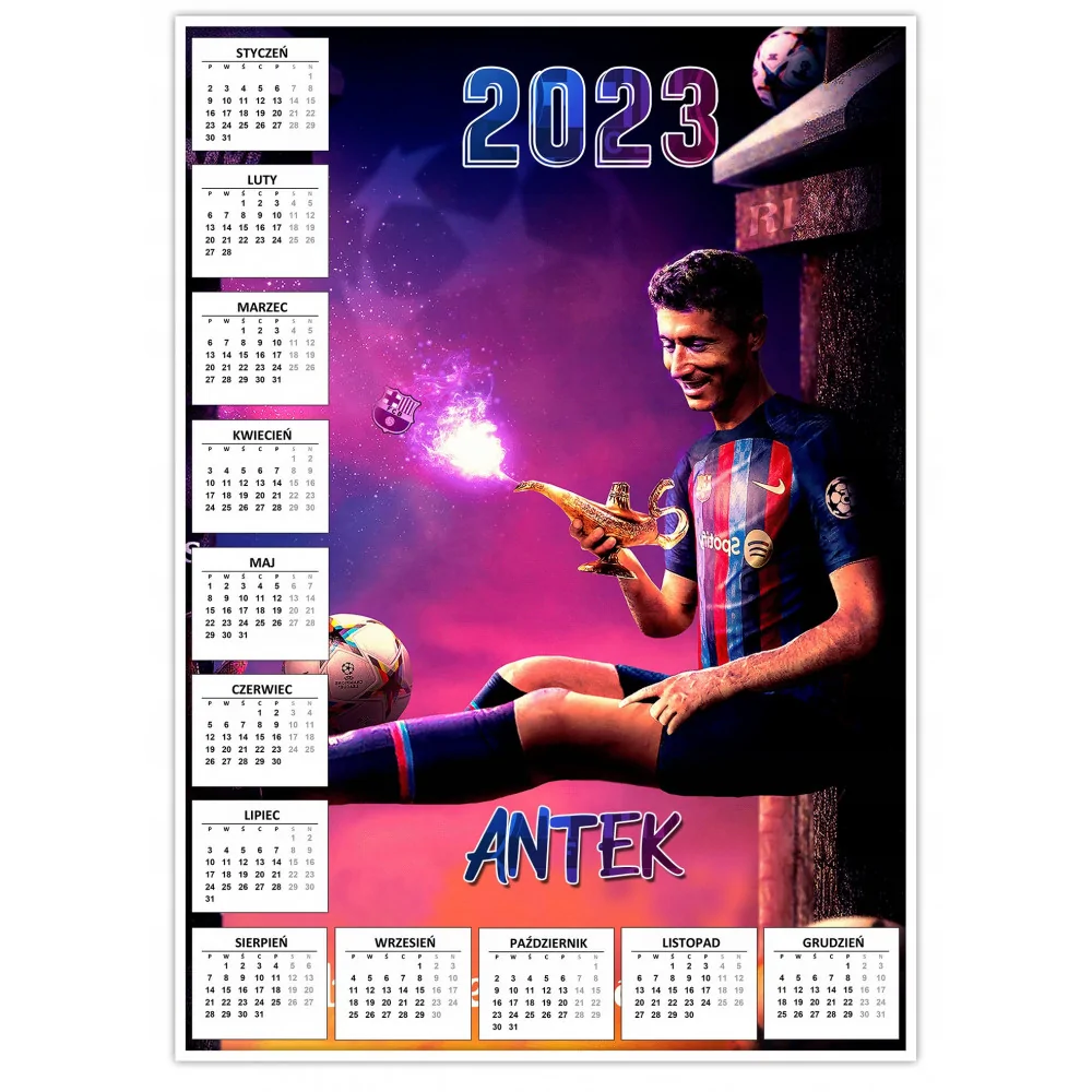 Kalendarz Plakatowy A3 Lewandowski Fc Barcelona