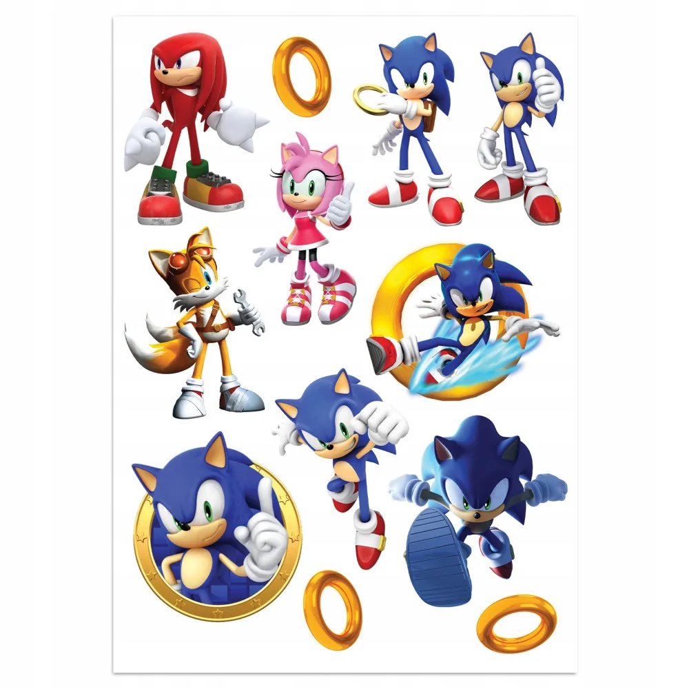 Naklejki Sonic Dekoracje Postacie A4
