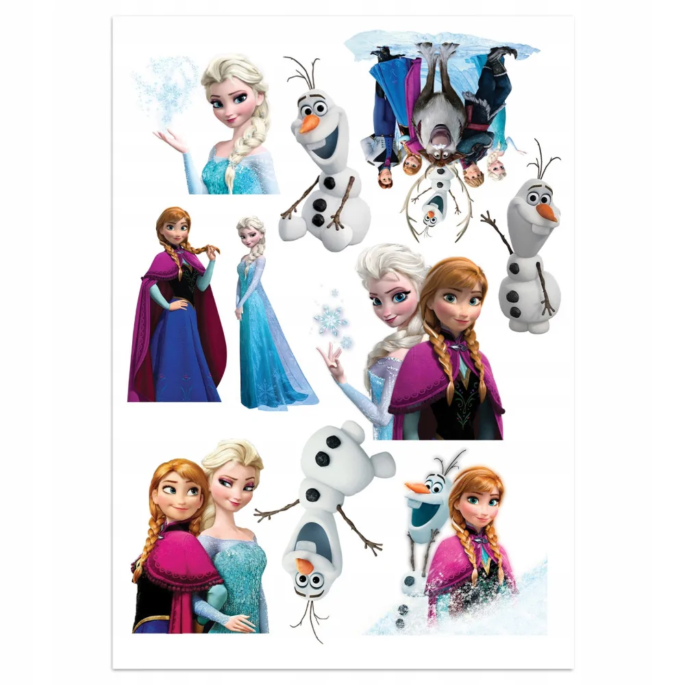 Naklejki Frozen Dekoracje Postacie A4