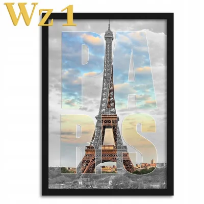 Plakat A4 Z Ramką Paris Paryż Francja Miasto