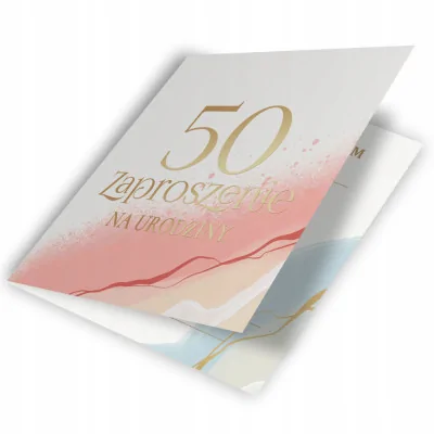Zaproszenie Na Urodziny 50 Akwarela