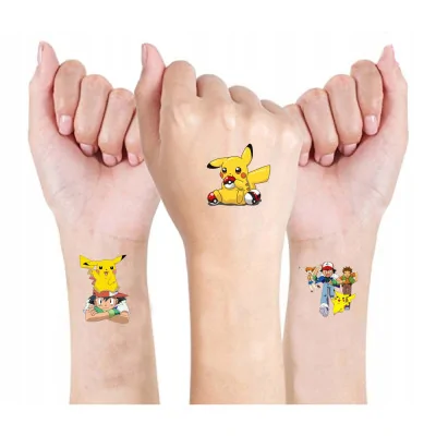 Tatuaże Dla Dzieci Zmywalne Pokemon Go Pikachu Y6