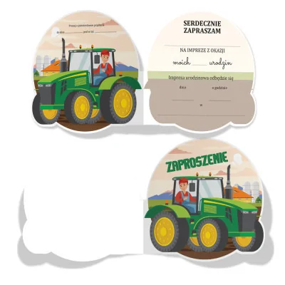 Zaproszenie Na Urodziny Traktor Farma Z2