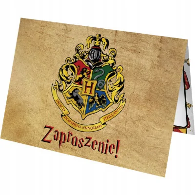 Zaproszenie Na Urodziny Harry Potter Gryfindor Z2