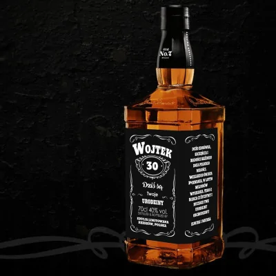 Etykieta Whisky Jack Daniel's Na Urodziny 1l