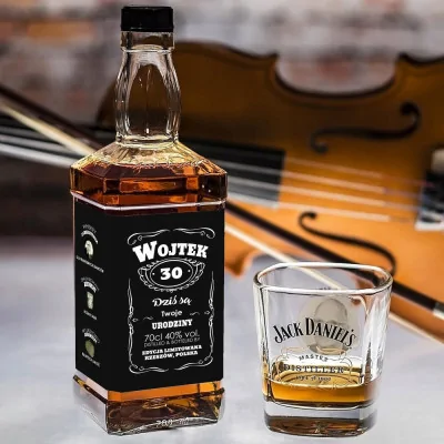 Etykieta Whisky Jack Daniel's Na Urodziny 1l