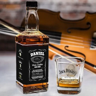 Etykieta Whisky Jack Daniel's Prośba świadek