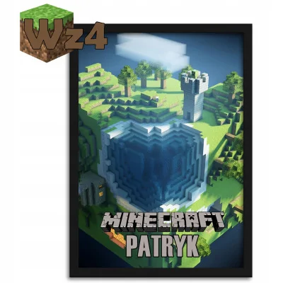 Dyplom Plakat A4 Dla Dziecka Minecraft + Imię Y2