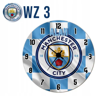Zegar ścienny Dziecięcy Manchester City Prezent Y5