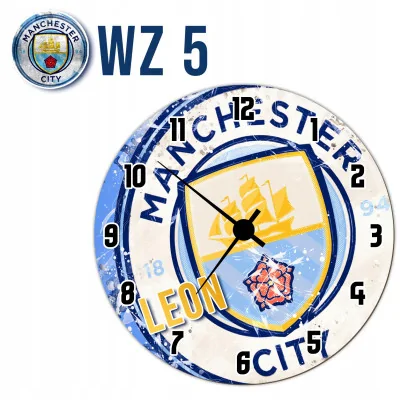 Zegar ścienny Dziecięcy Manchester City Prezent Y5