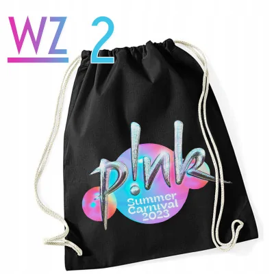 Czarny Worek Plecak Pink Summer Carnival Tour Y4