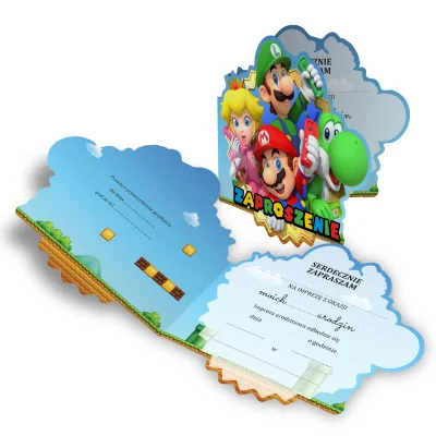 Zaproszenie Na Urodziny Super Mario Z2