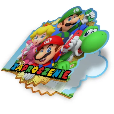 Zaproszenie Na Urodziny Super Mario Z2
