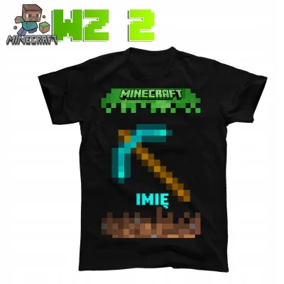 Koszulka Dziecięca Imię Minecraft Prezent 7-8 Y4