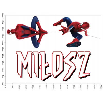 Naklejki Na ściane Twoje Imię Spiderman Marvel Z2