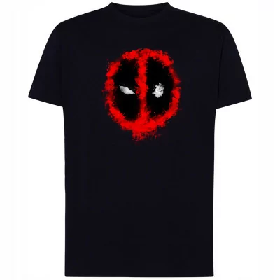 Czarna Koszulka T-shirt Męska Deadpool W2