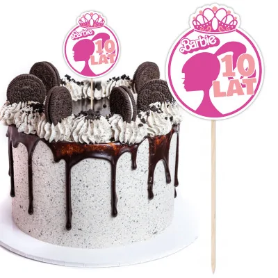 Topper Urodzinowy Na Tort Barbie Z2