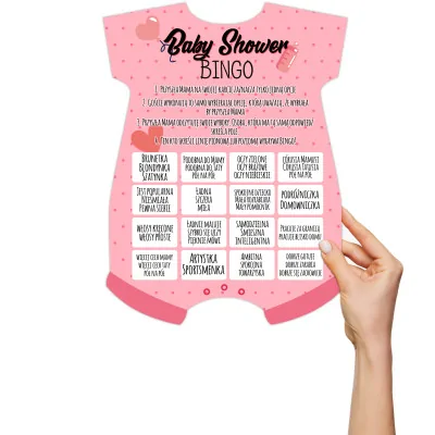 Gra Bingo Baby Shower Chłopak Zabawa