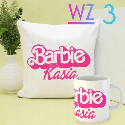 Zestaw Poduszka Kubek Prezent Barbie Barbi Y4