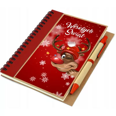 świąteczny Notatnik Eco Z Długopisem święta Y4