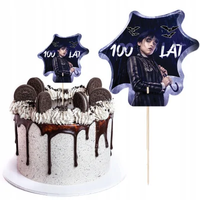 Topper Urodzinowy Na Tort Wednesday Addams Sto Y4
