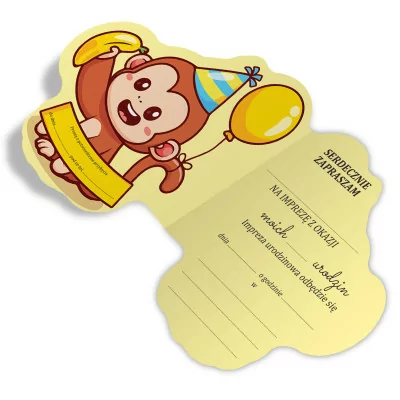 Zaproszenie Na Urodziny Małpa Małpka Z2