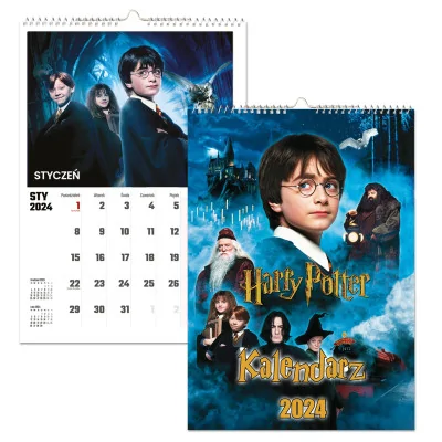 Kalendarz ścienny Na Rok 2024 Harry Potter Wieloplanszowy A3