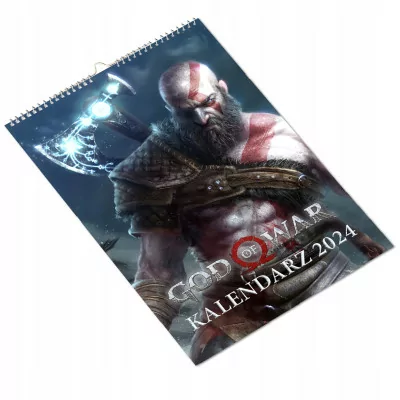 Kalendarz ścienny Na Rok 2024 God Of War Wieloplanszowy A3