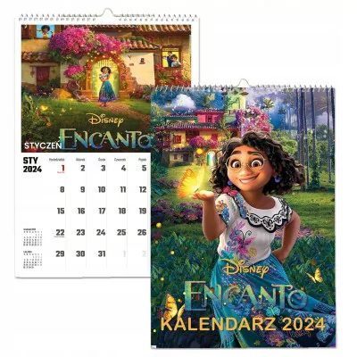 Kalendarz ścienny Na Rok 2024 Nasze Magiczne Encanto Wieloplanszowy A3
