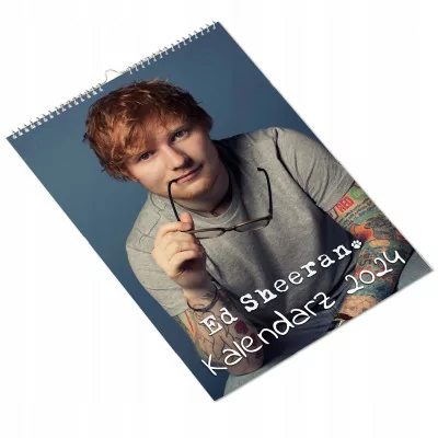 Kalendarz ścienny Na Rok 2024 Ed Sheeran Wieloplanszowy A3