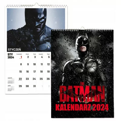 Kalendarz ścienny Na Rok 2024 Batman A3