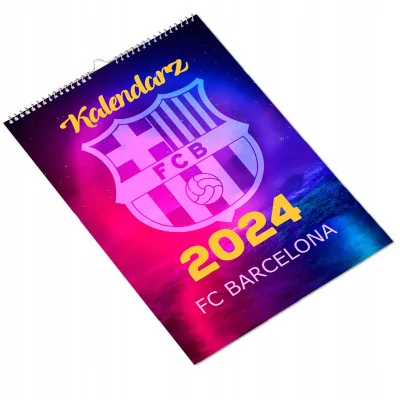 Kalendarz ścienny Na Rok 2024 Fc Barcelona Blaugrana Duma Katalonii A3