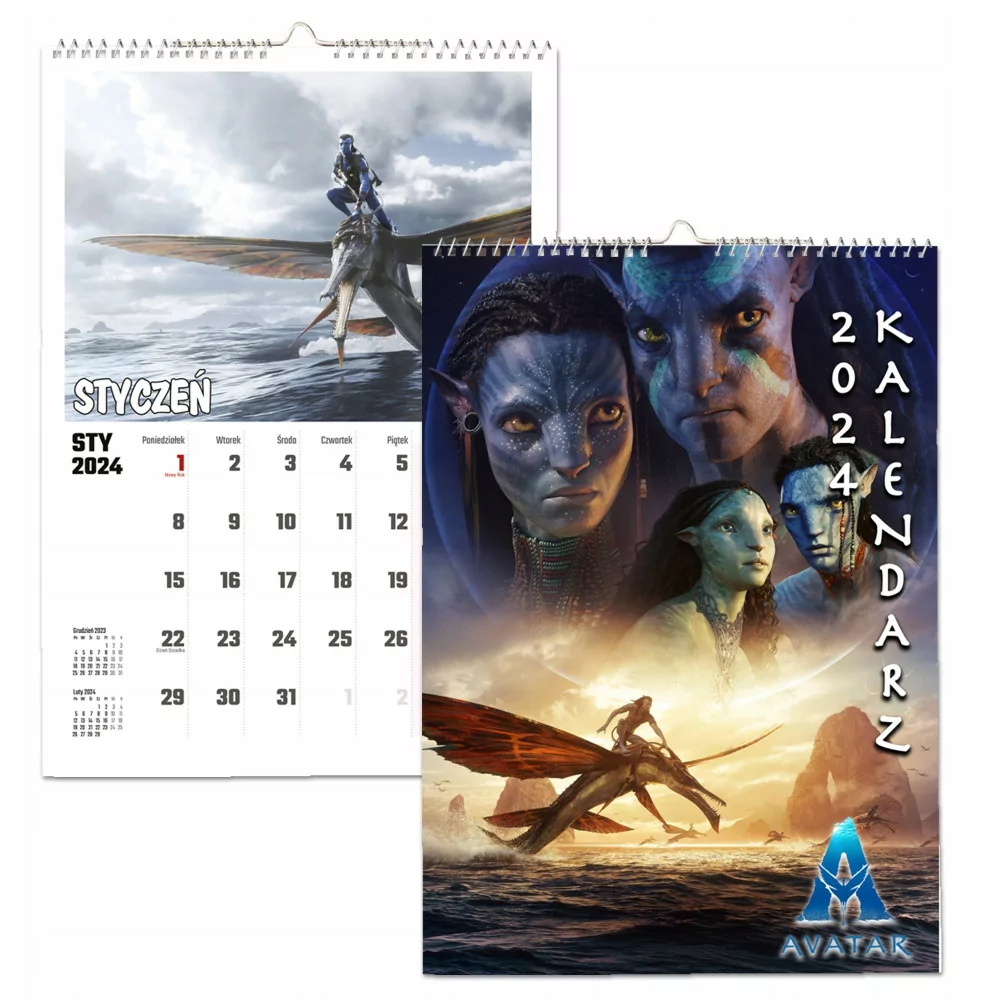 Kalendarz ścienny Na Rok 2024 Avatar Kriri Film Prezent A3