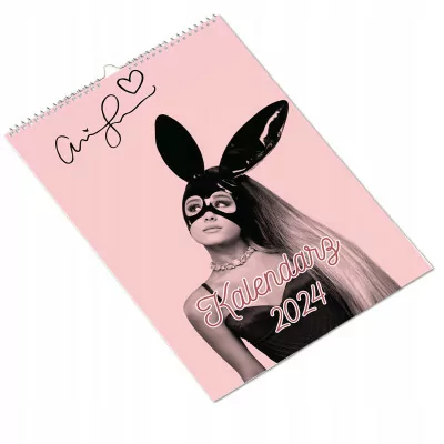 Kalendarz ścienny Na Rok 2024 Ariana Grande Muzyka A3