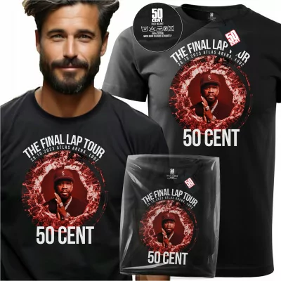 Koszulka 5 Męska Na Koncert 50 Cent The Final Lap Tour Rap Prezent L Y4