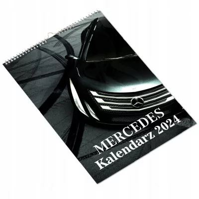 Kalendarz ścienny Na Rok 2024 Mercedes Wieloplanszowy A4