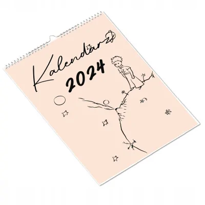 Kalendarz ścienny Na Rok 2024 Mały Książę Wieloplanszowy A4