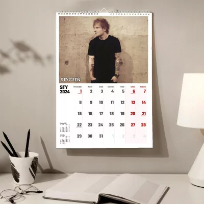 Kalendarz ścienny Na Rok 2024 Ed Sheeran Wieloplanszowy A4