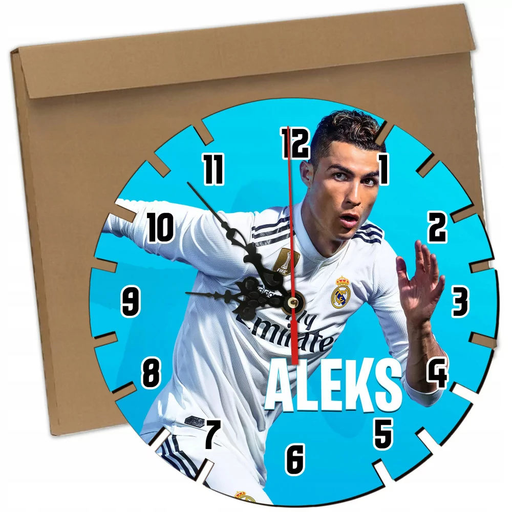 Zegar ścienny Dziecięcy Ronaldo Cr7 Prezent Y4
