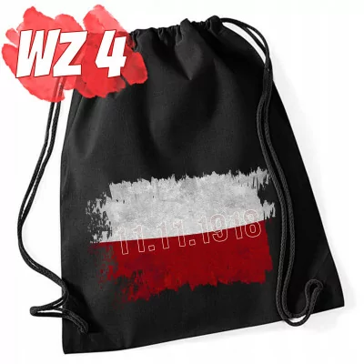 Czarny Worek Plecak Na Dzień Niepodległości 11 Listopada Marsz Polska Y4