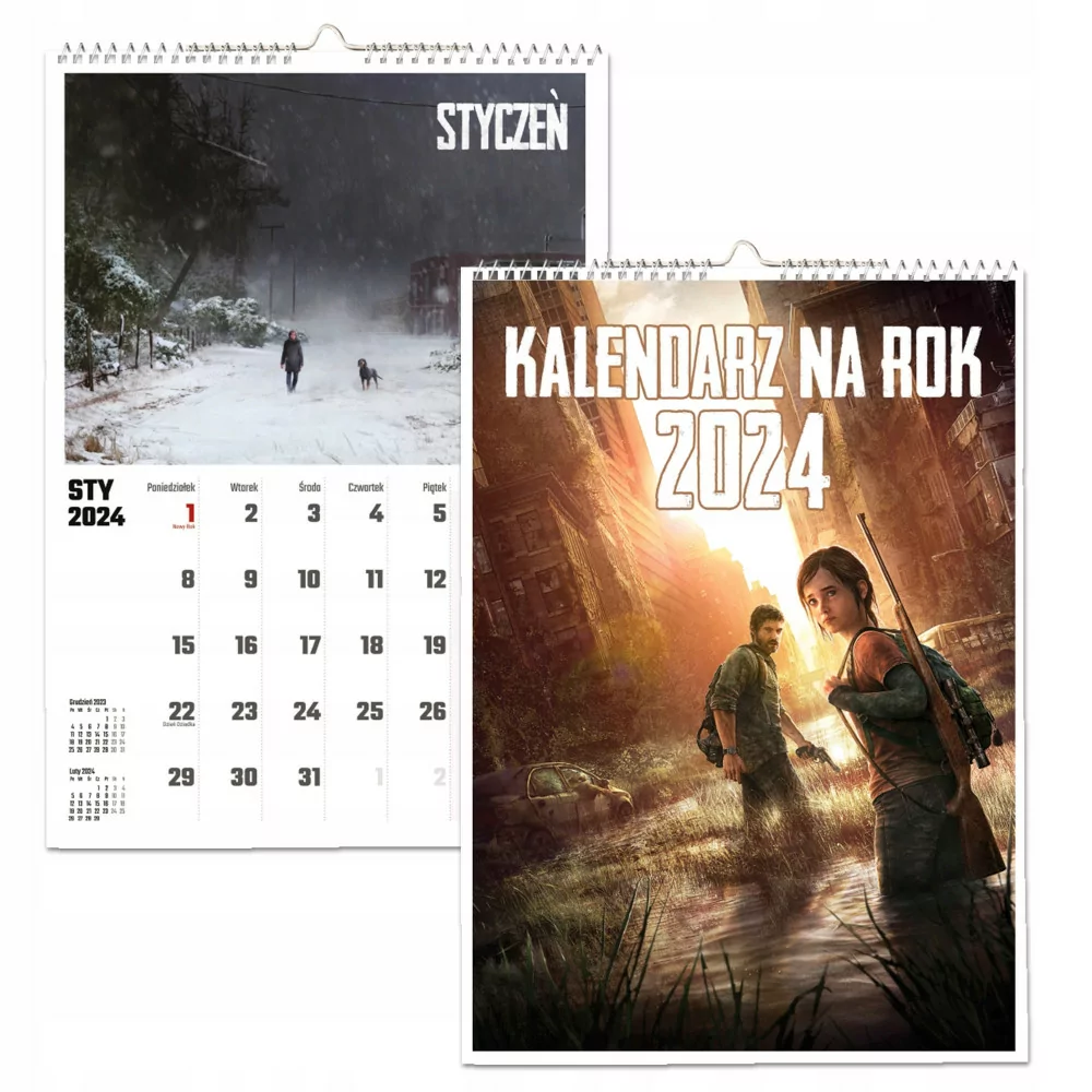 Kalendarz ścienny Na Rok 2024 The Last Of Us Wieloplanszowy A3