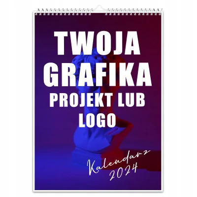 Foto-kalendarz ścienny Twój Projekt Grafika Logo Prezent Format A3 Kreator